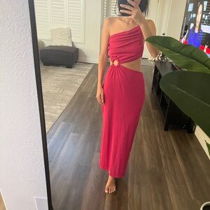Pink maxi dress